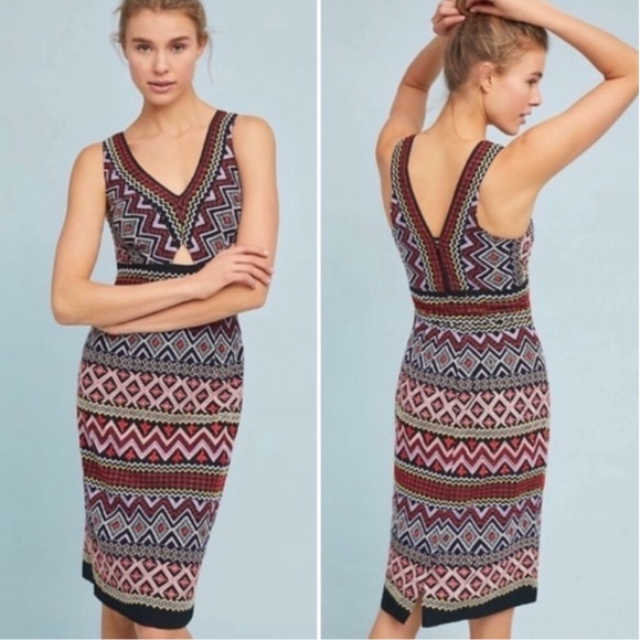 Anthropologie Dresses & Skirts - Anthropologie Akemi + Kin Geo-Embroidered Fitted Dress